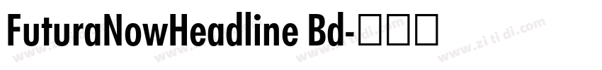 FuturaNowHeadline Bd字体转换
